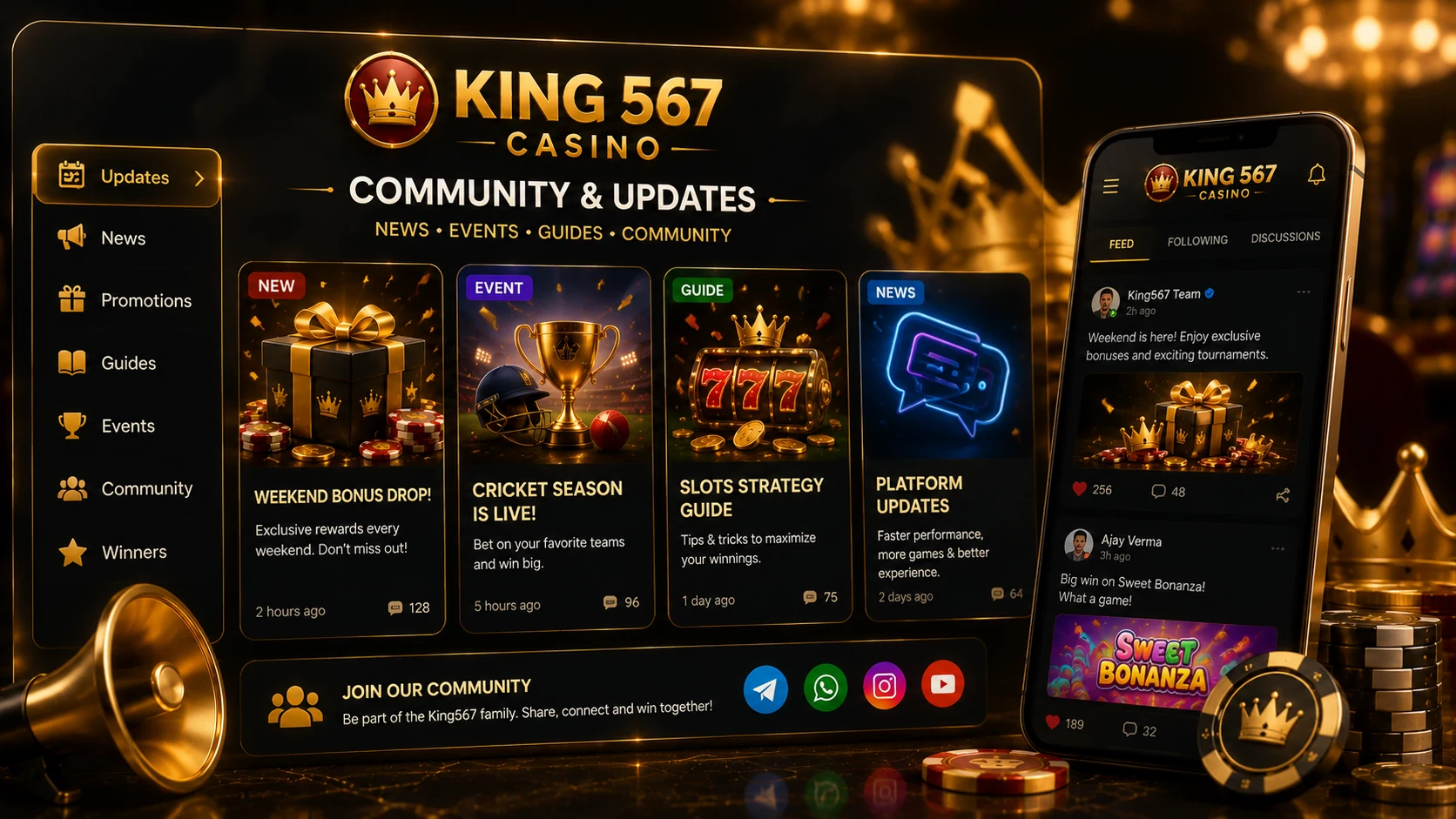 भारत में King567 कम्युनिटी अपडेट्स और लाइव कसीनो खबरें