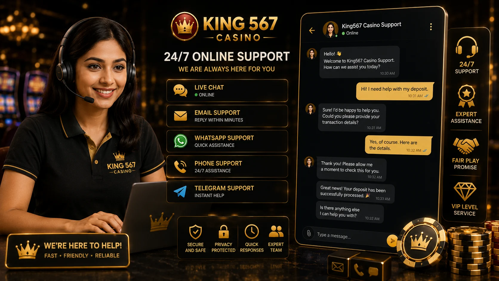 King567 इंडिया ऑनलाइन सपोर्ट — व्हाट्सऐप, ईमेल और सहायता विकल्प