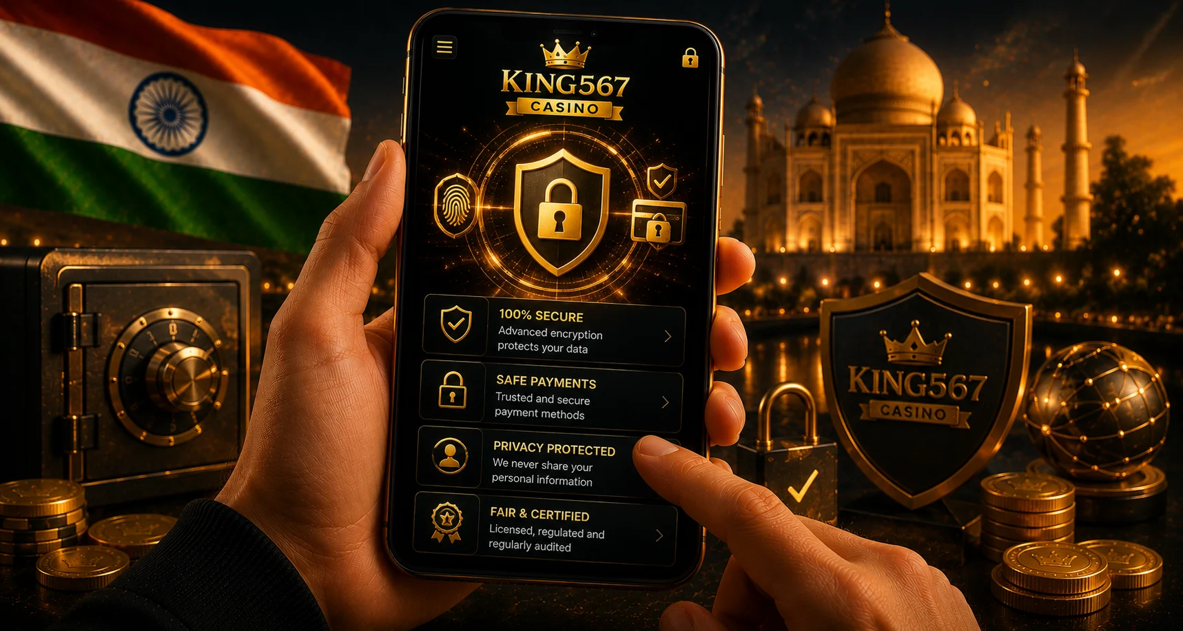 Secure mobile access and safe UPI practices for King567 users in India